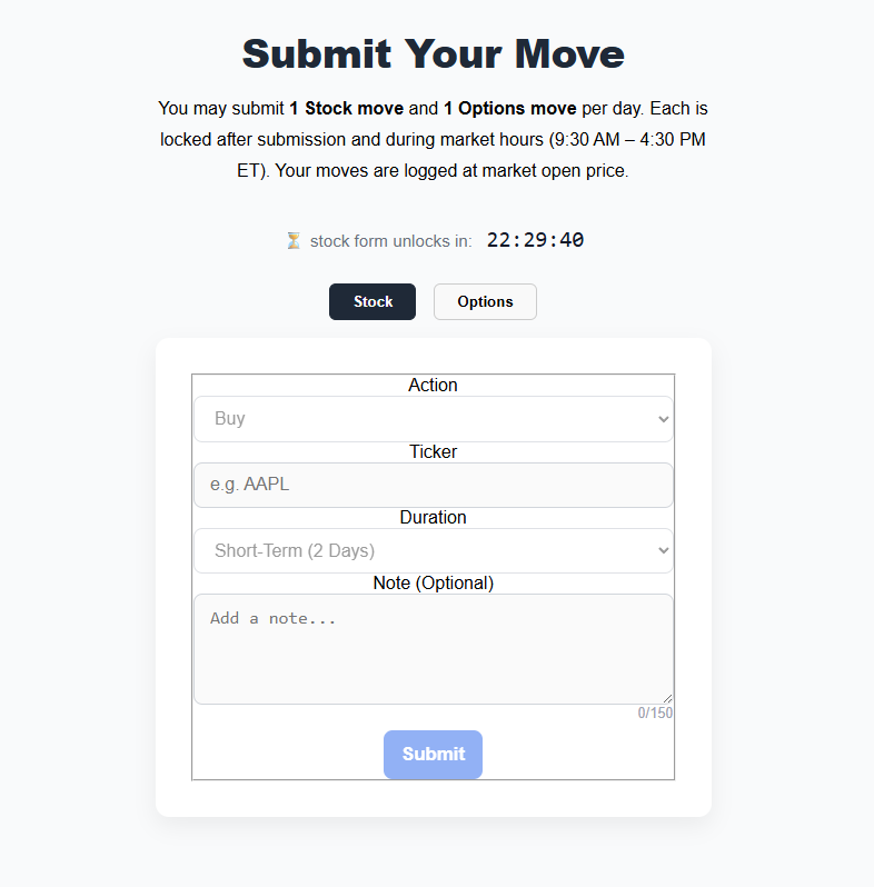 Price Lock Screenshot